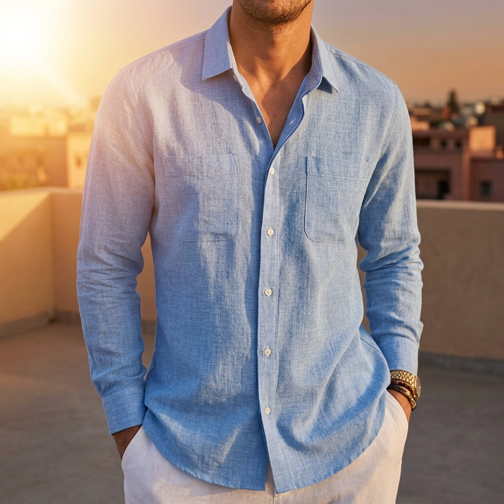 Nerja Linen Button-Up Shirt