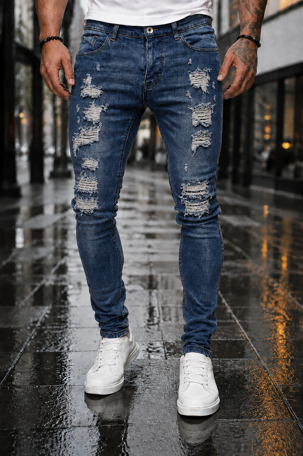 Calpe Skinny Ripped Jeans