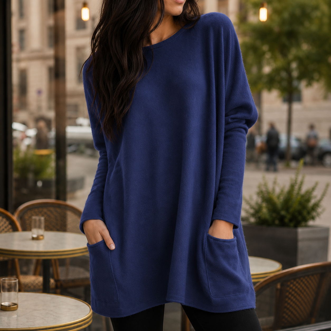 Anzio Relaxed Pocket Tunic Sweater