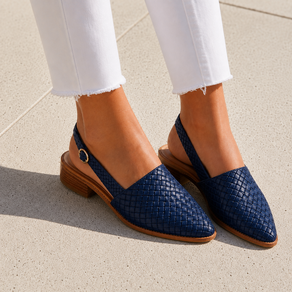 Chianti Woven Slingback Loafers