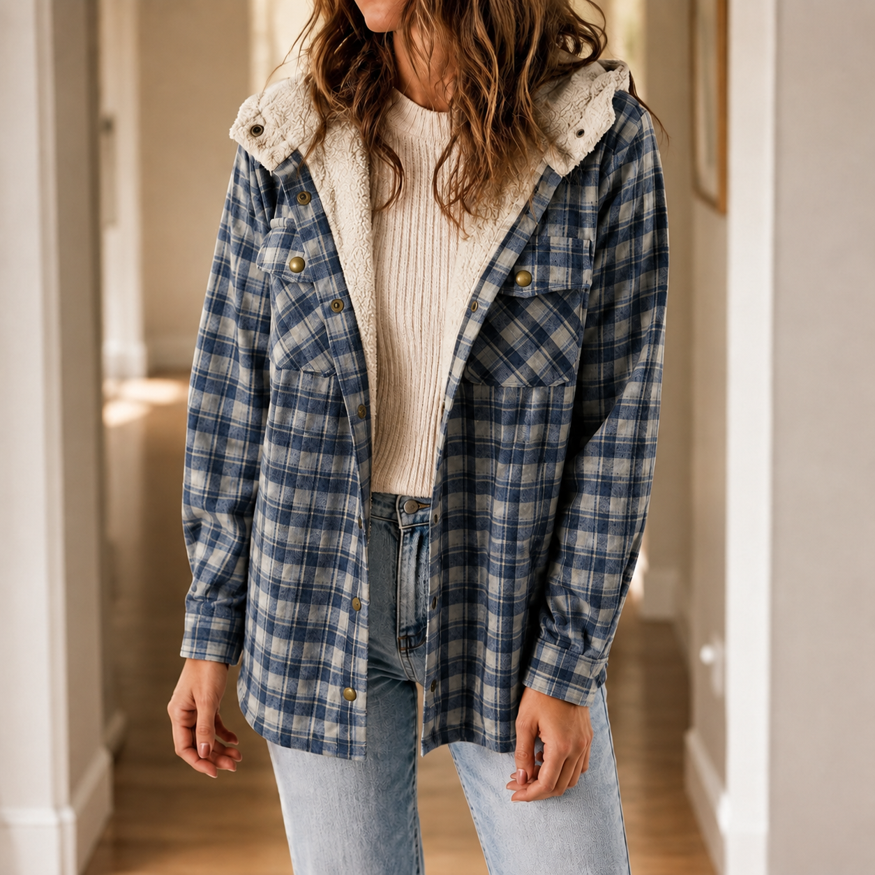 Sete Hooded Sherpa Shacket