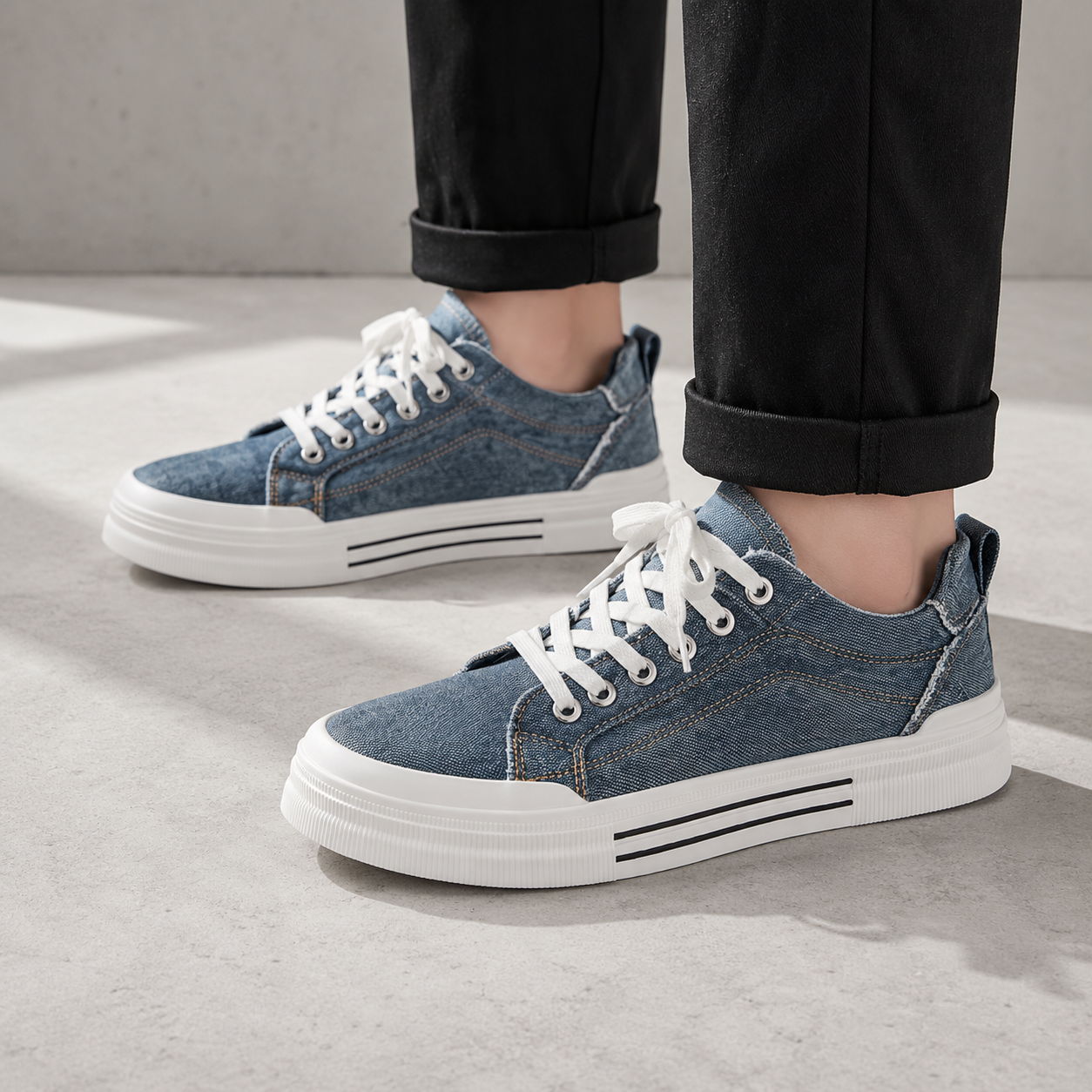 Amalfi Washed Denim Sneakers