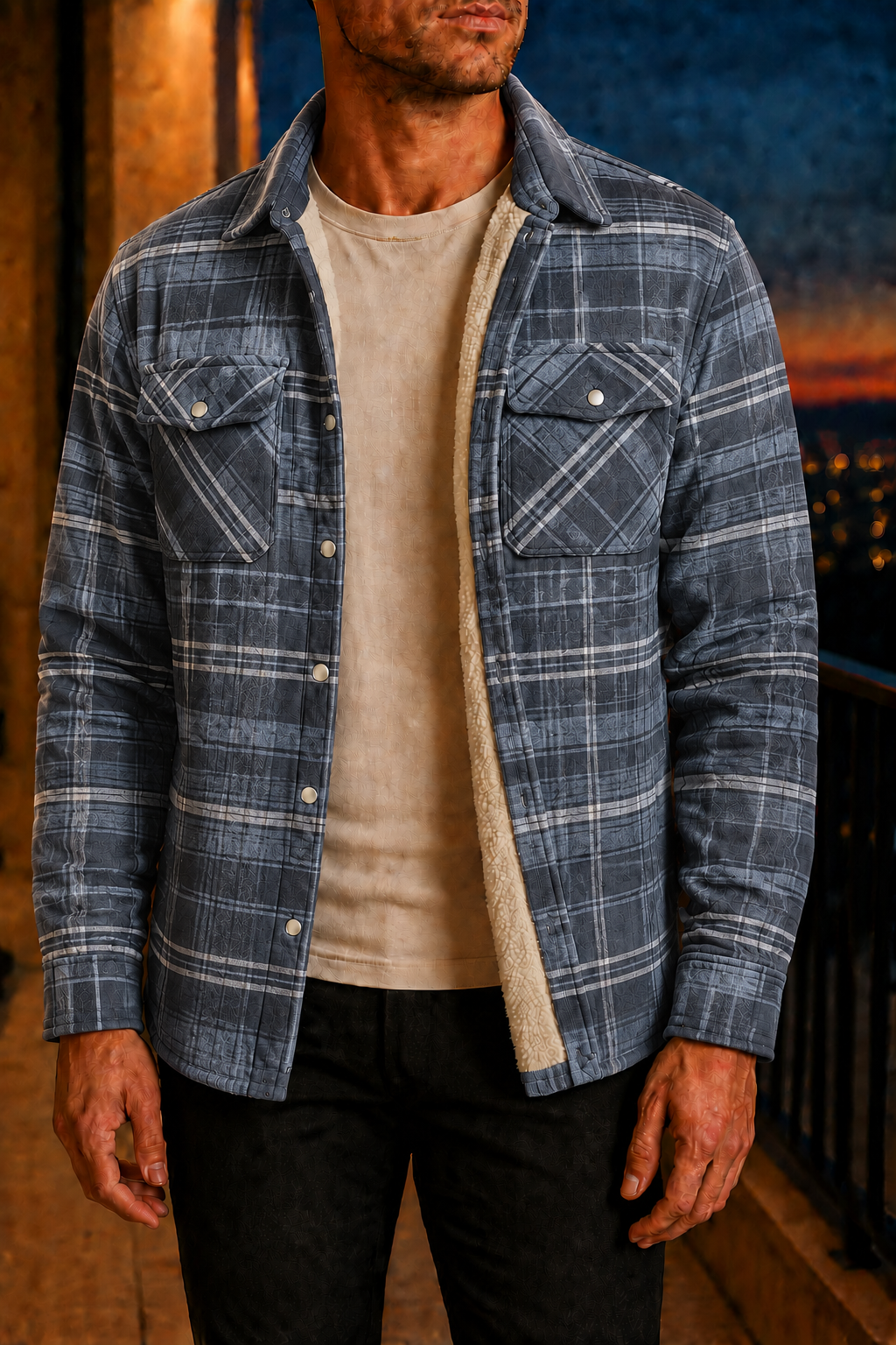 Santander Sherpa Lined Shirt Jacket
