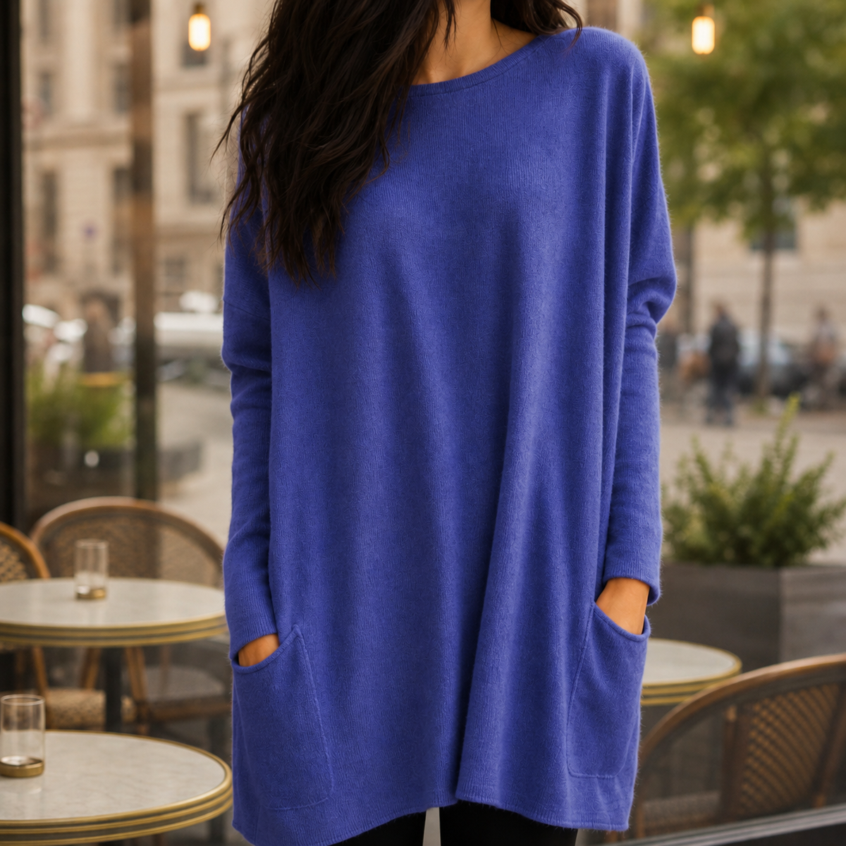 Anzio Relaxed Pocket Tunic Sweater