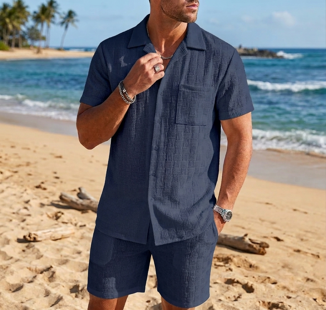 Mljet Textured Matching Duo Set