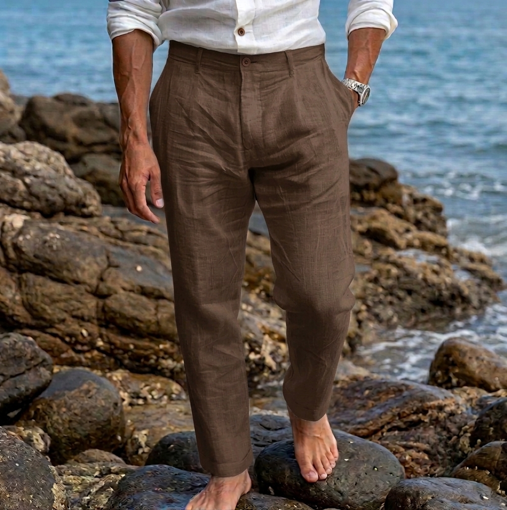 Meteora Linen Blend Chino Trousers