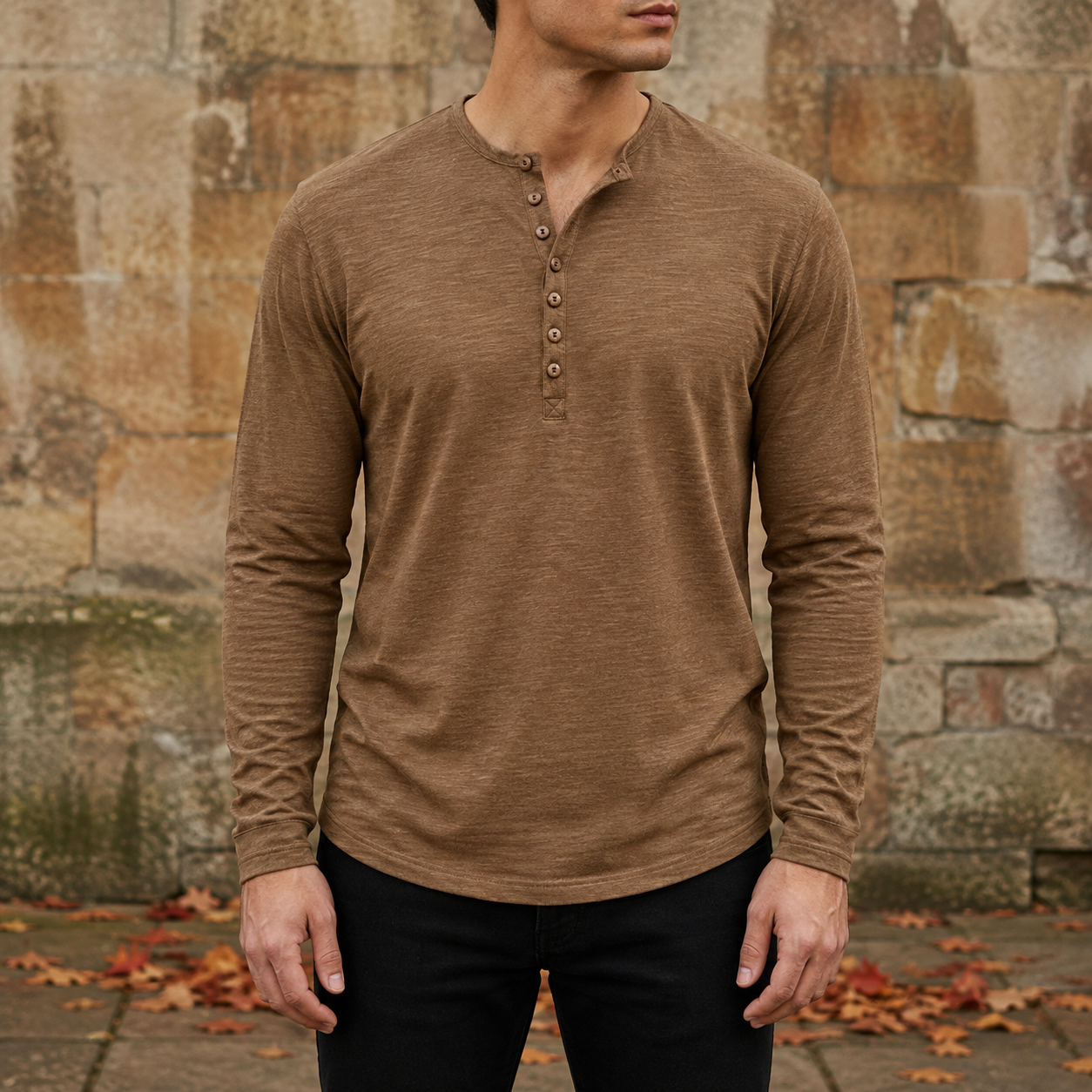 Kefalonia Long Sleeve Henley Shirt