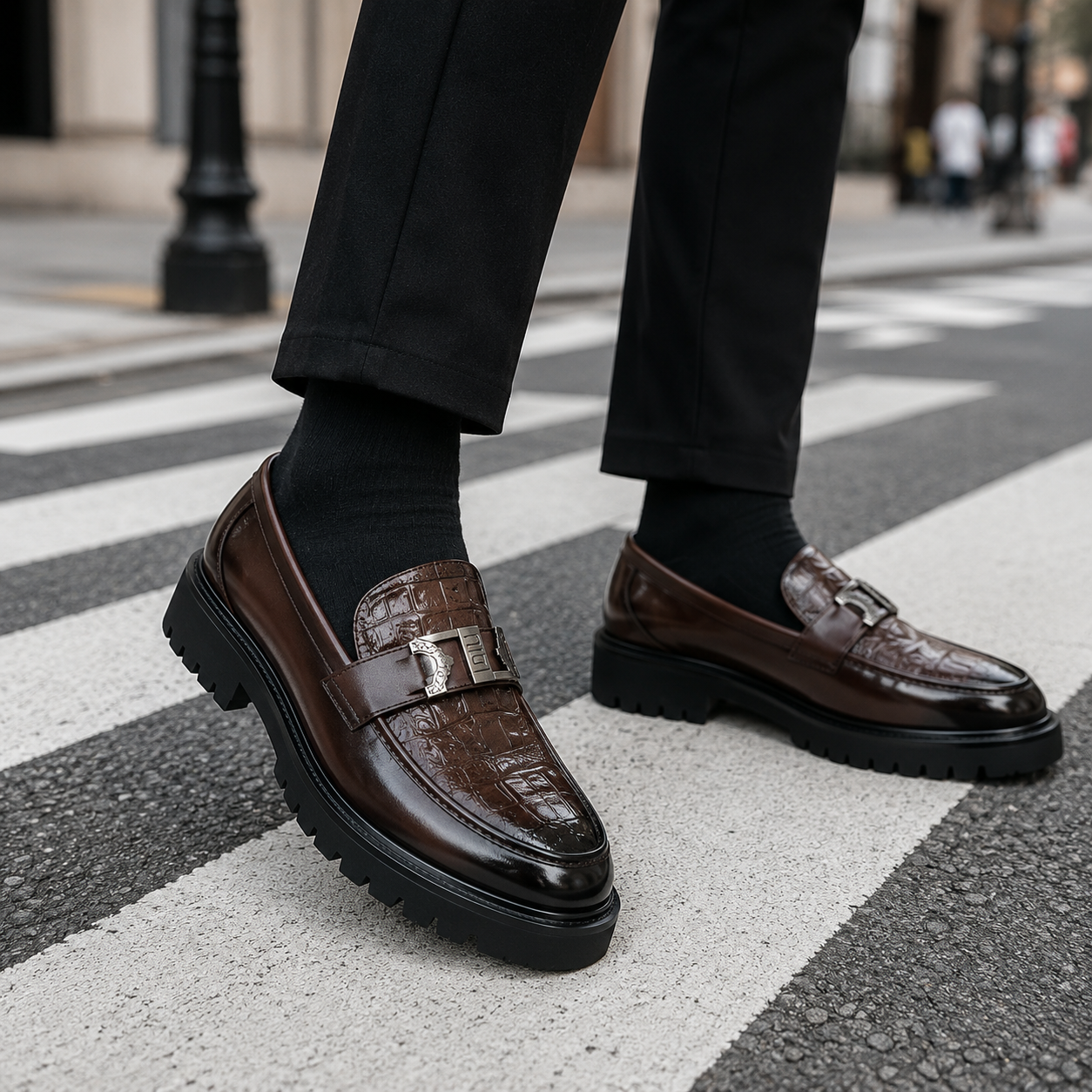 Mykonos Metal Buckle Loafers