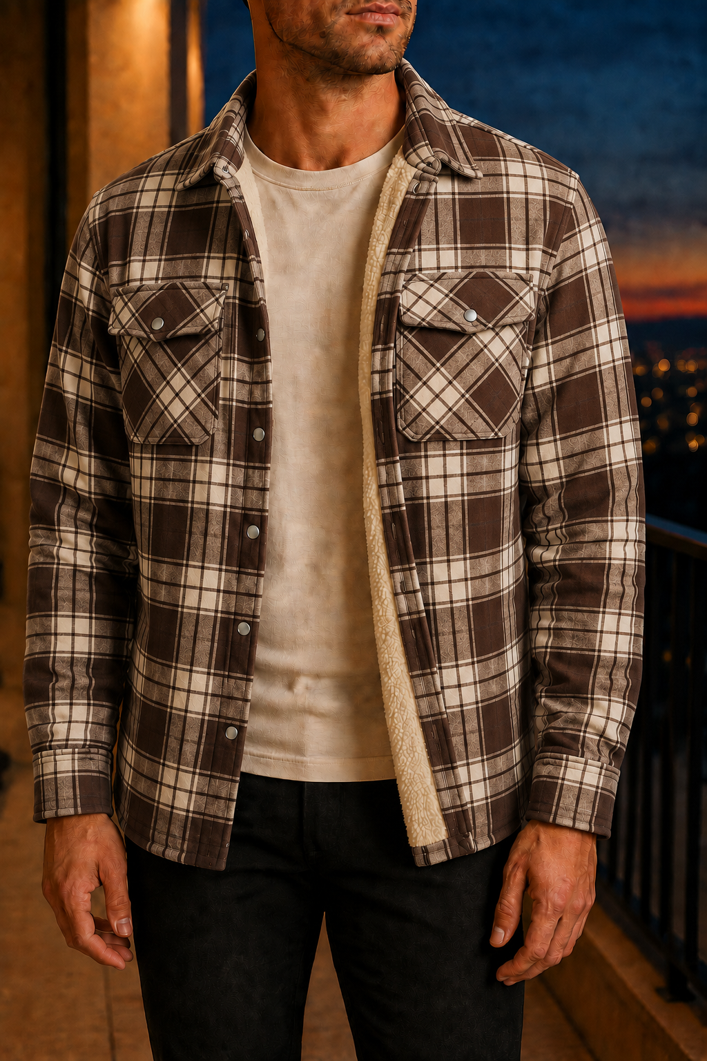 Santander Sherpa Lined Shirt Jacket