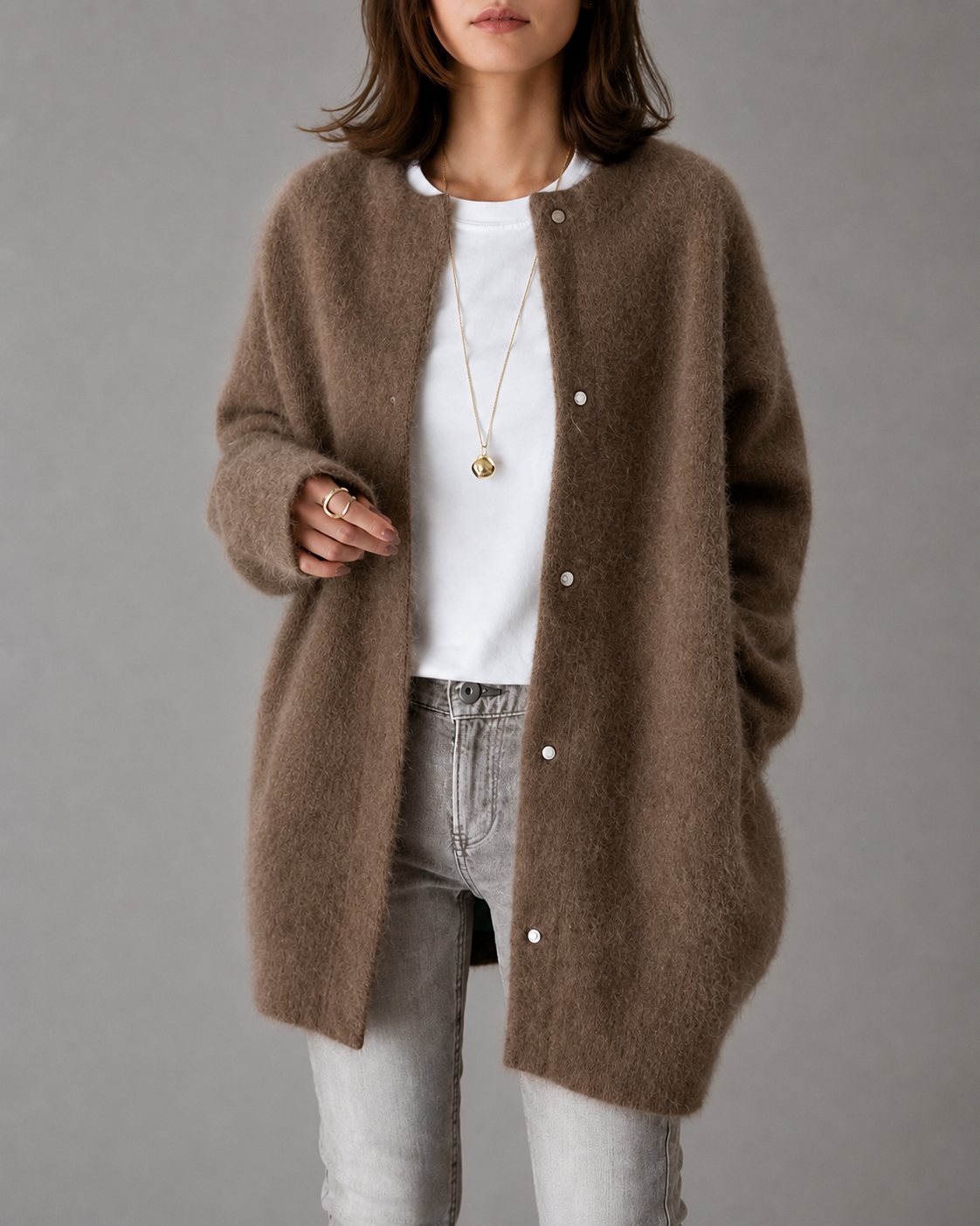 Zakynthos Oversized Wool Cardigan