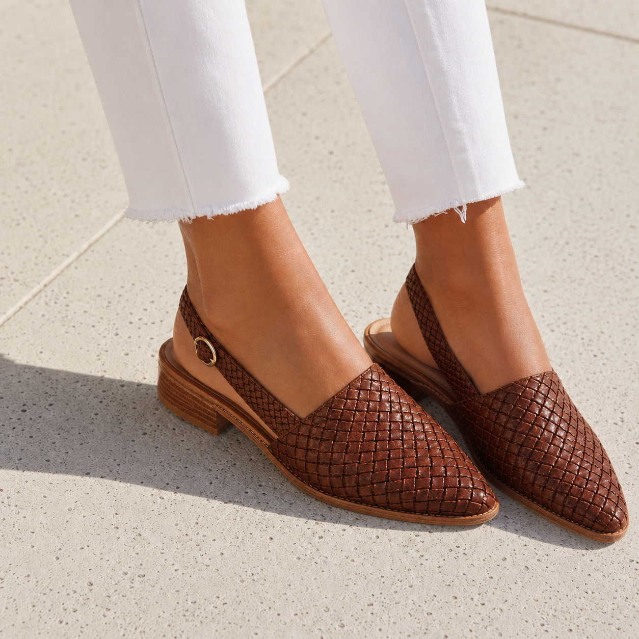 Chianti Woven Slingback Loafers