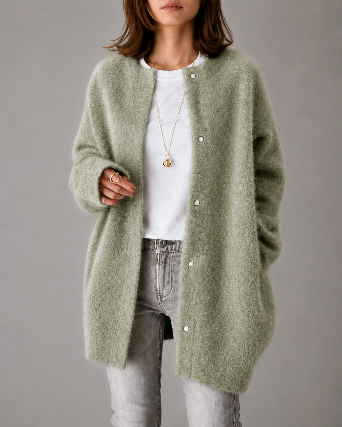 Zakynthos Oversized Wool Cardigan