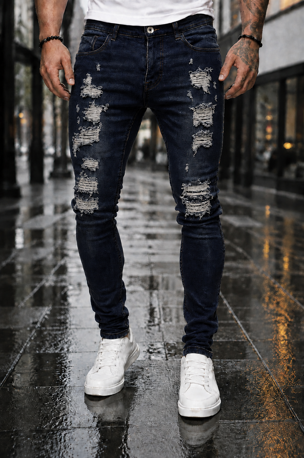 Calpe Skinny Ripped Jeans