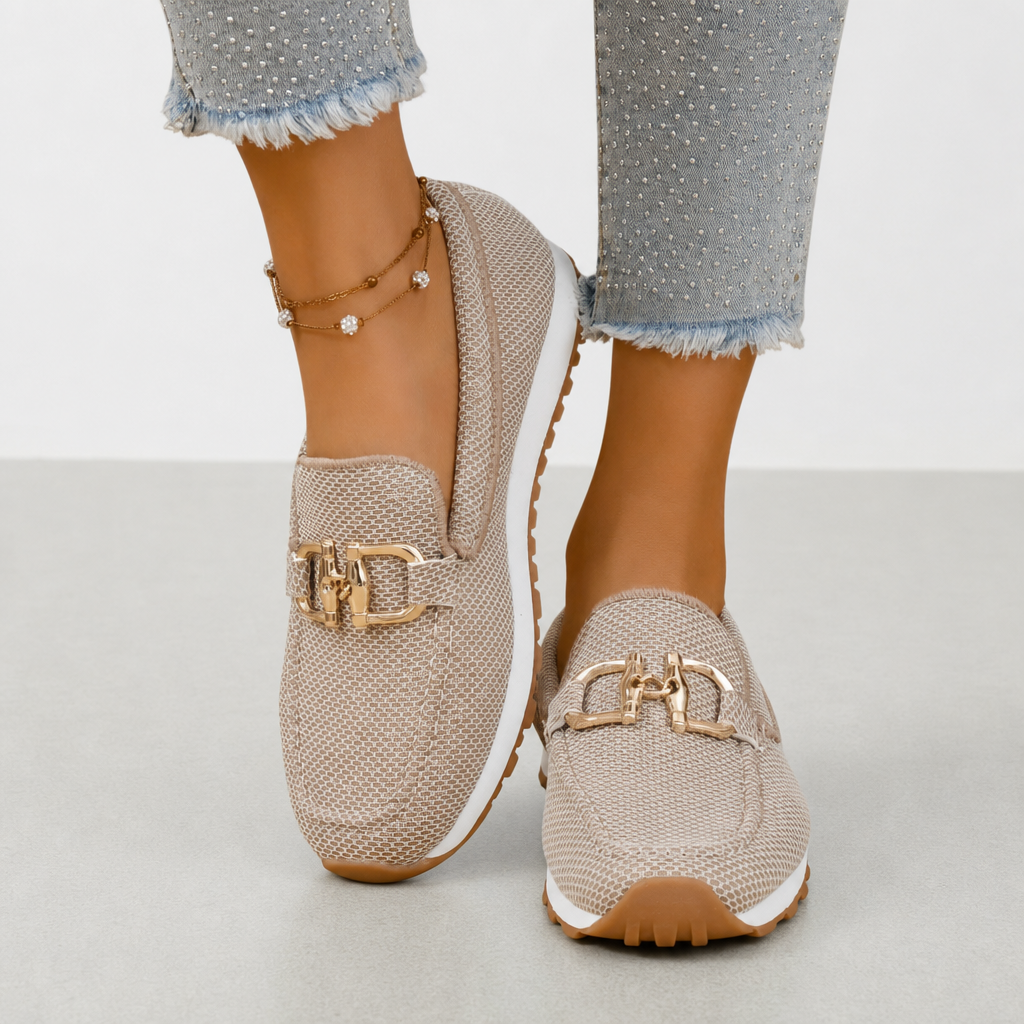 Delphi Orthopedic Bit Loafers in Beige
