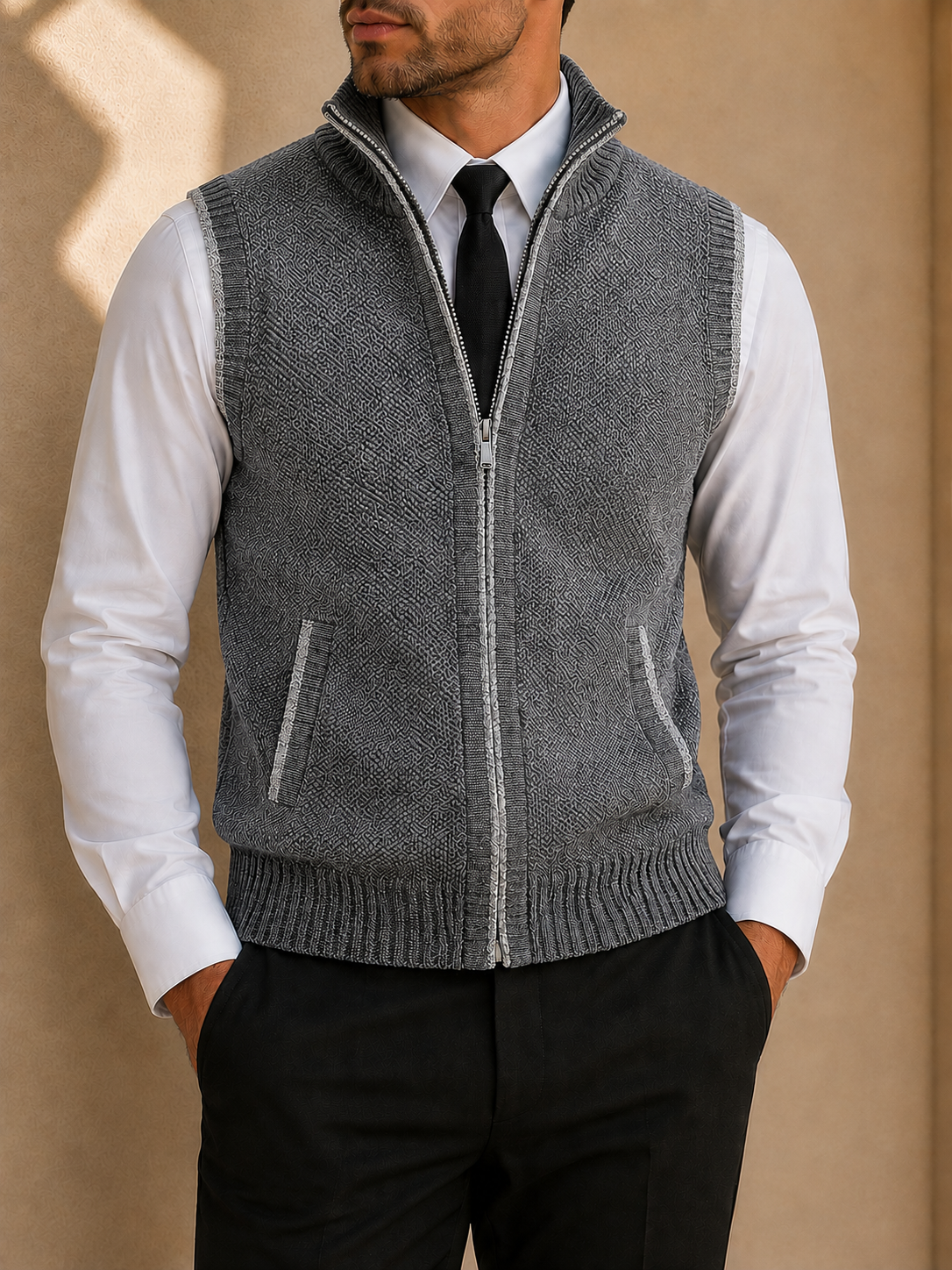 Guimaraes Zip-Up Knit Vest