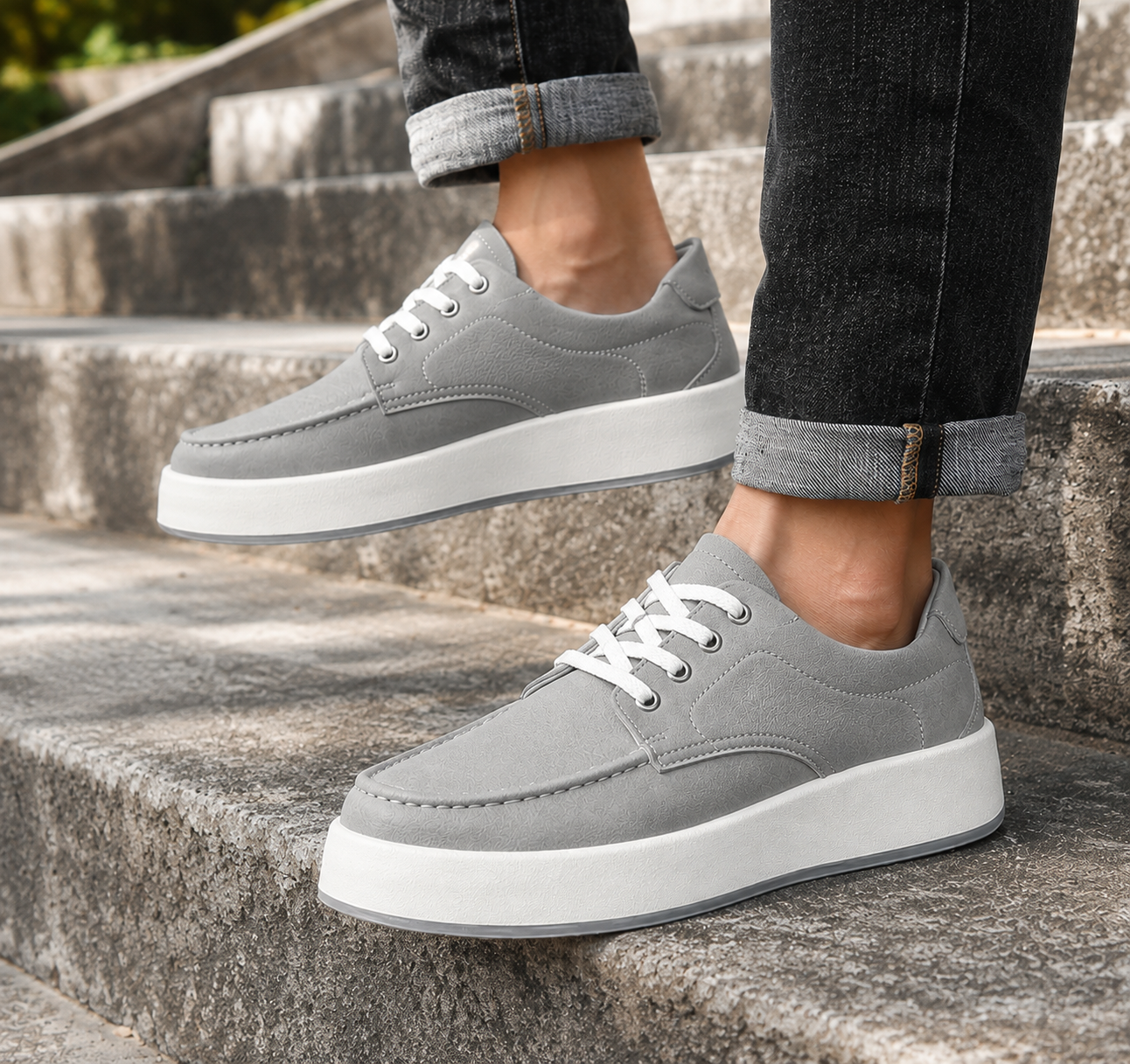 Cinque Terre Leather Platform Sneakers