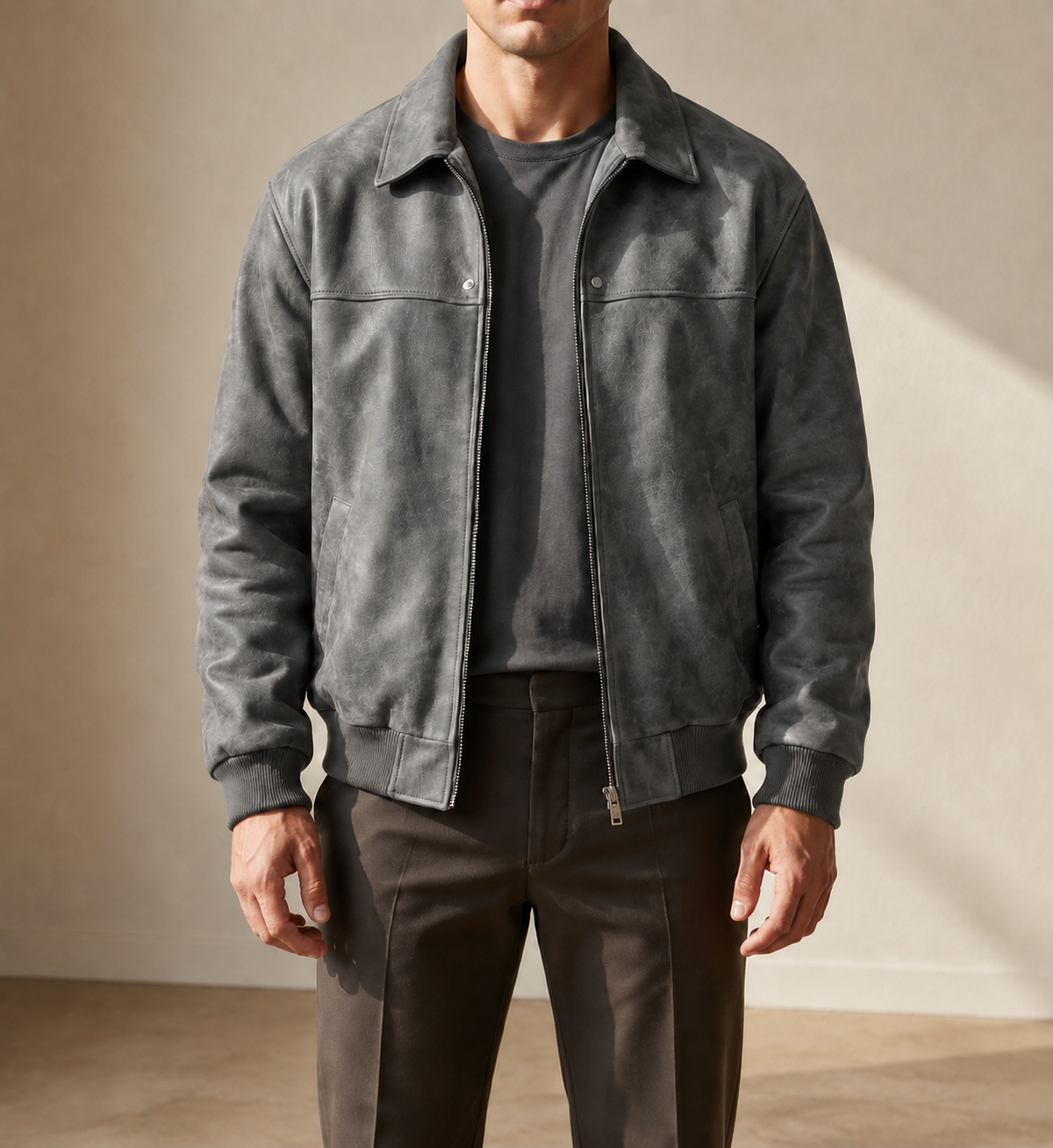 Sesimbra Leather Bomber Jacket