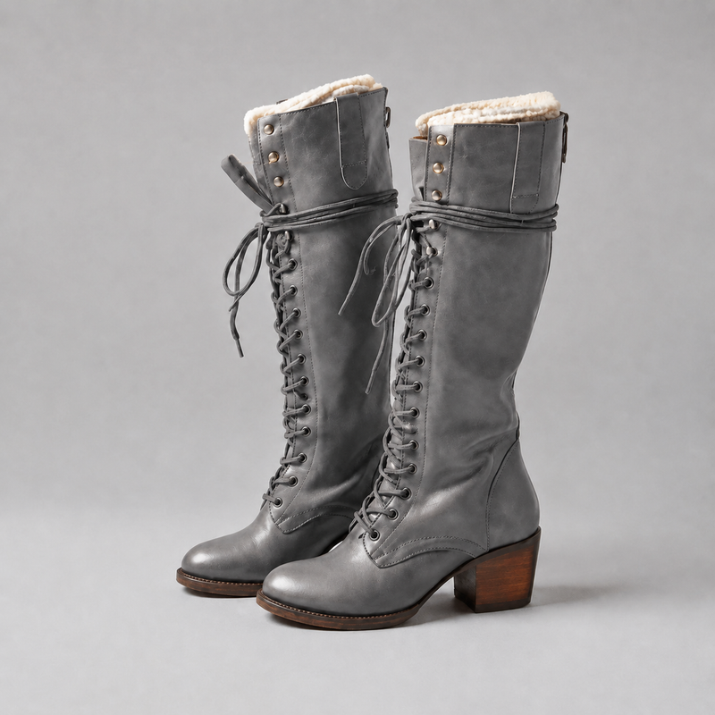Eze Lace-Up Knee-High Boots