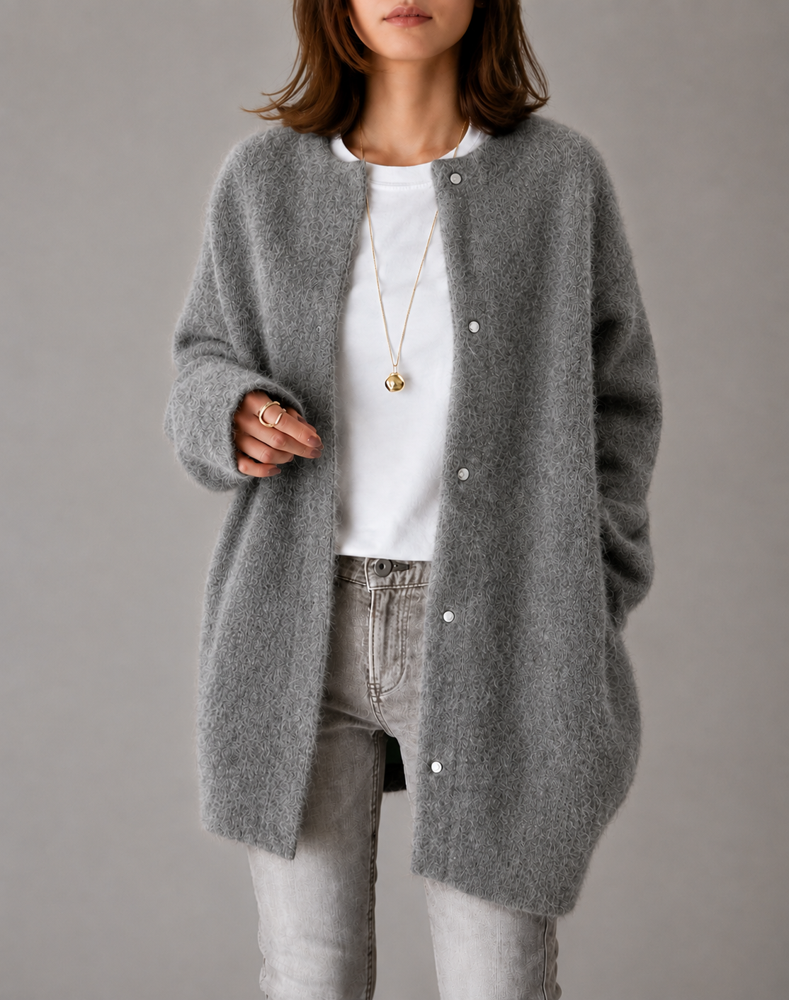 Zakynthos Oversized Wool Cardigan