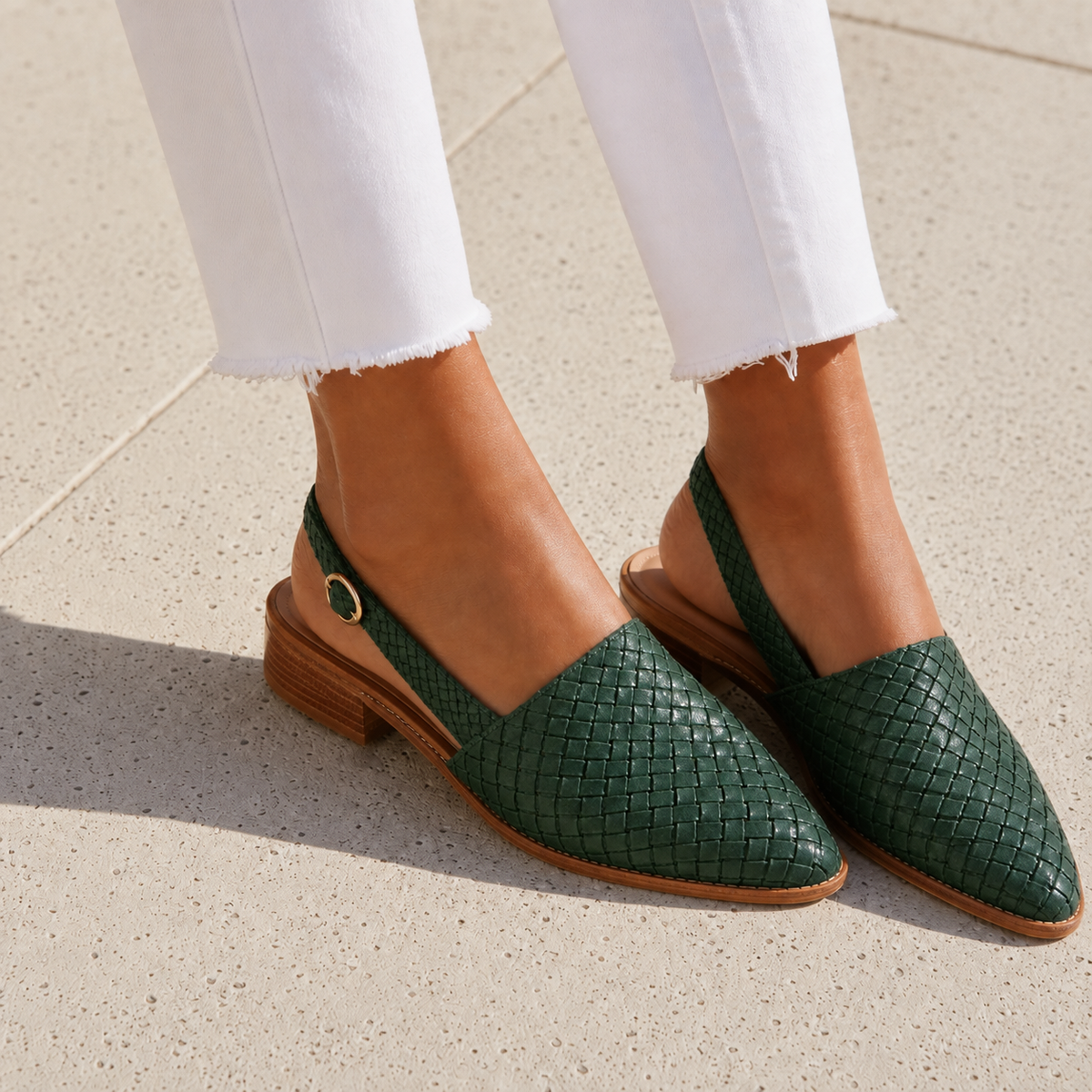 Chianti Woven Slingback Loafers