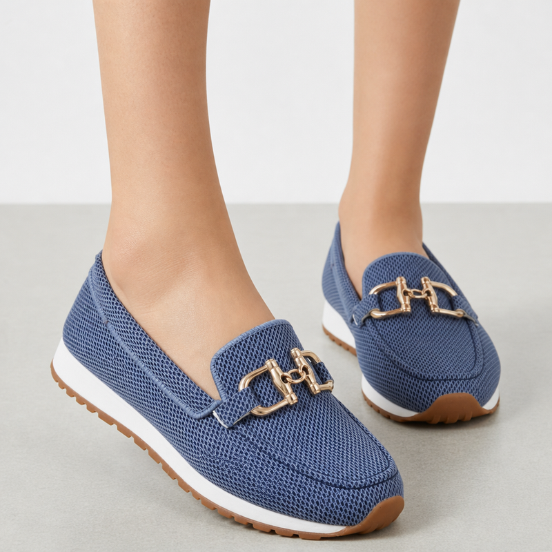 Jerez Orthopedic Horsebit Loafers in Blue