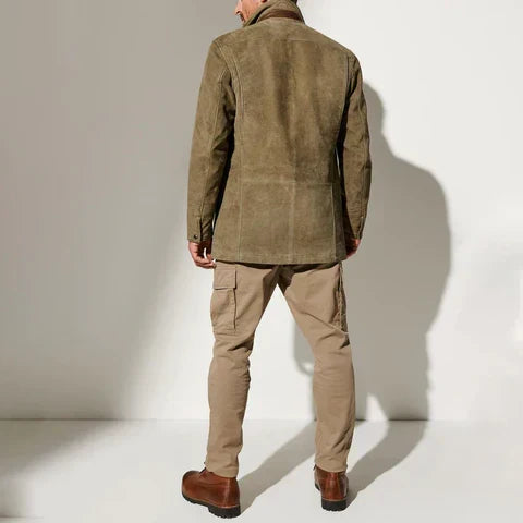 Men’s Ravello Leather Button-Up Jacket