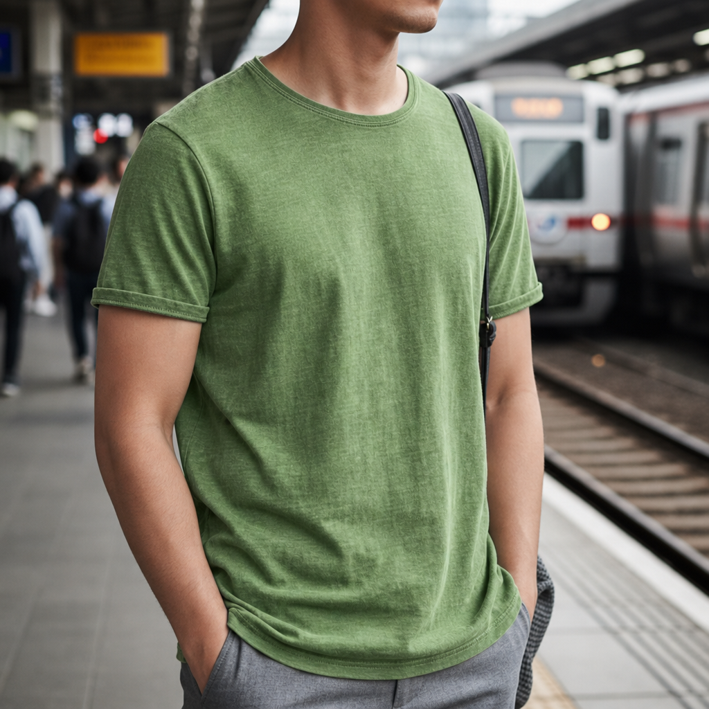 Kardamyli Vintage Wash T-Shirt in Green