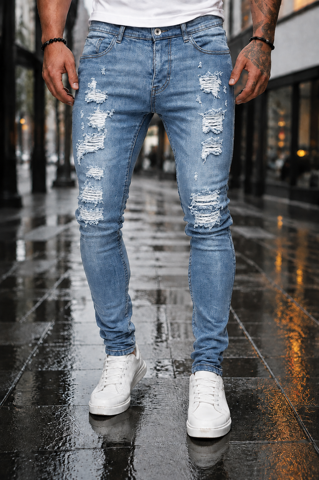 Calpe Skinny Ripped Jeans