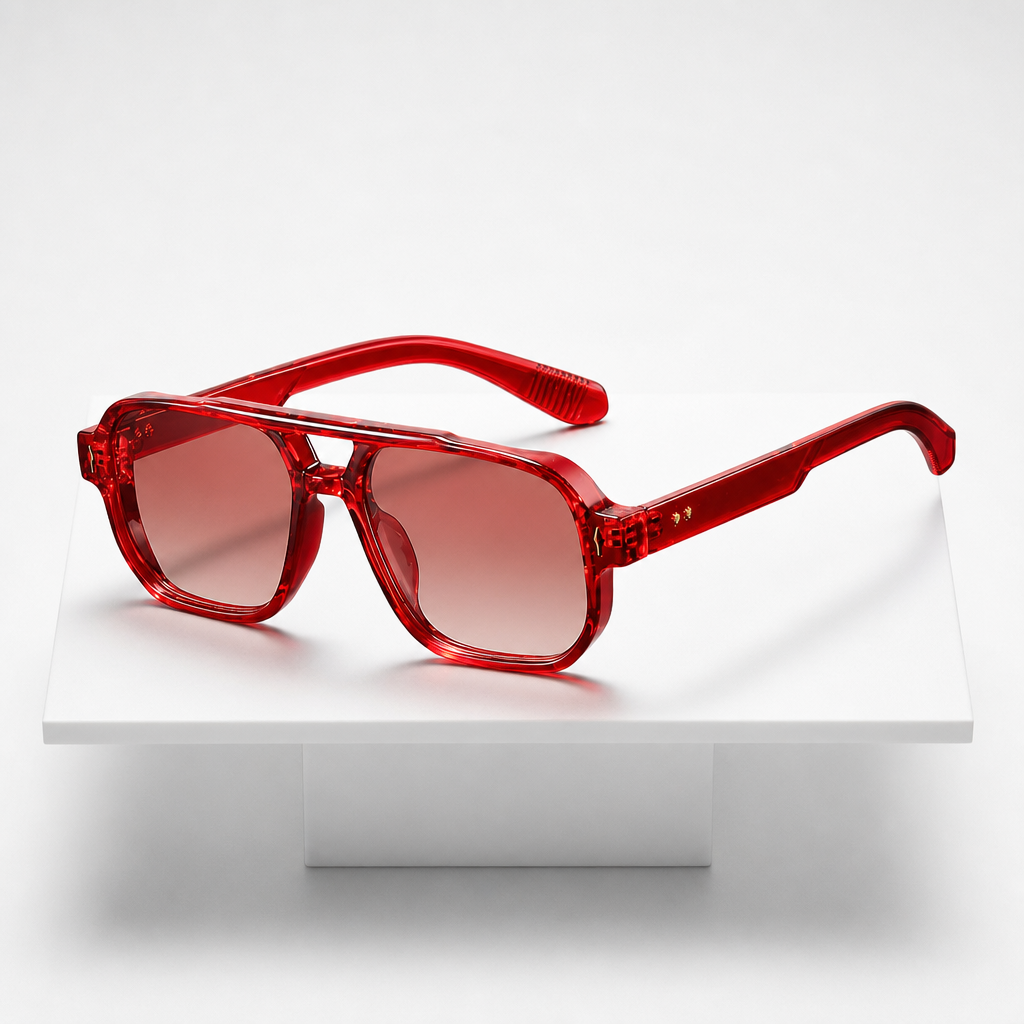 Men's Beaulieu Sunglasses in Red
