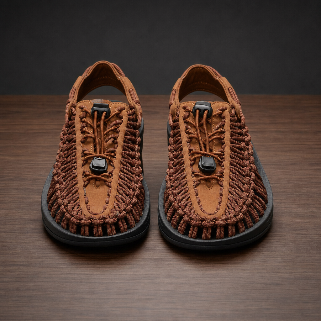 Monreale Woven Sport Sandals in Brown