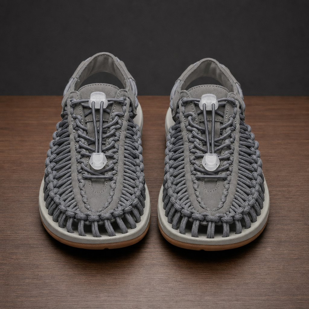 Monreale Woven Sport Sandals in Gray