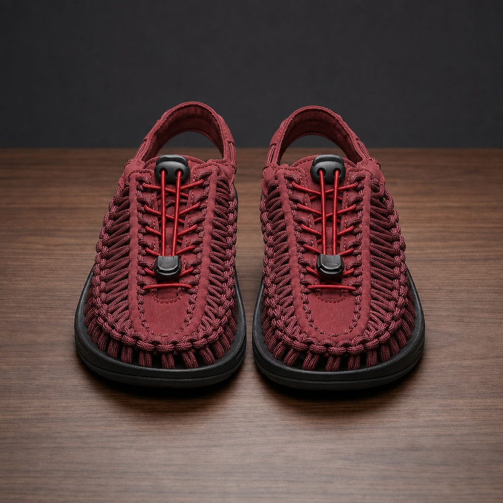 Monreale Woven Sport Sandals in Red