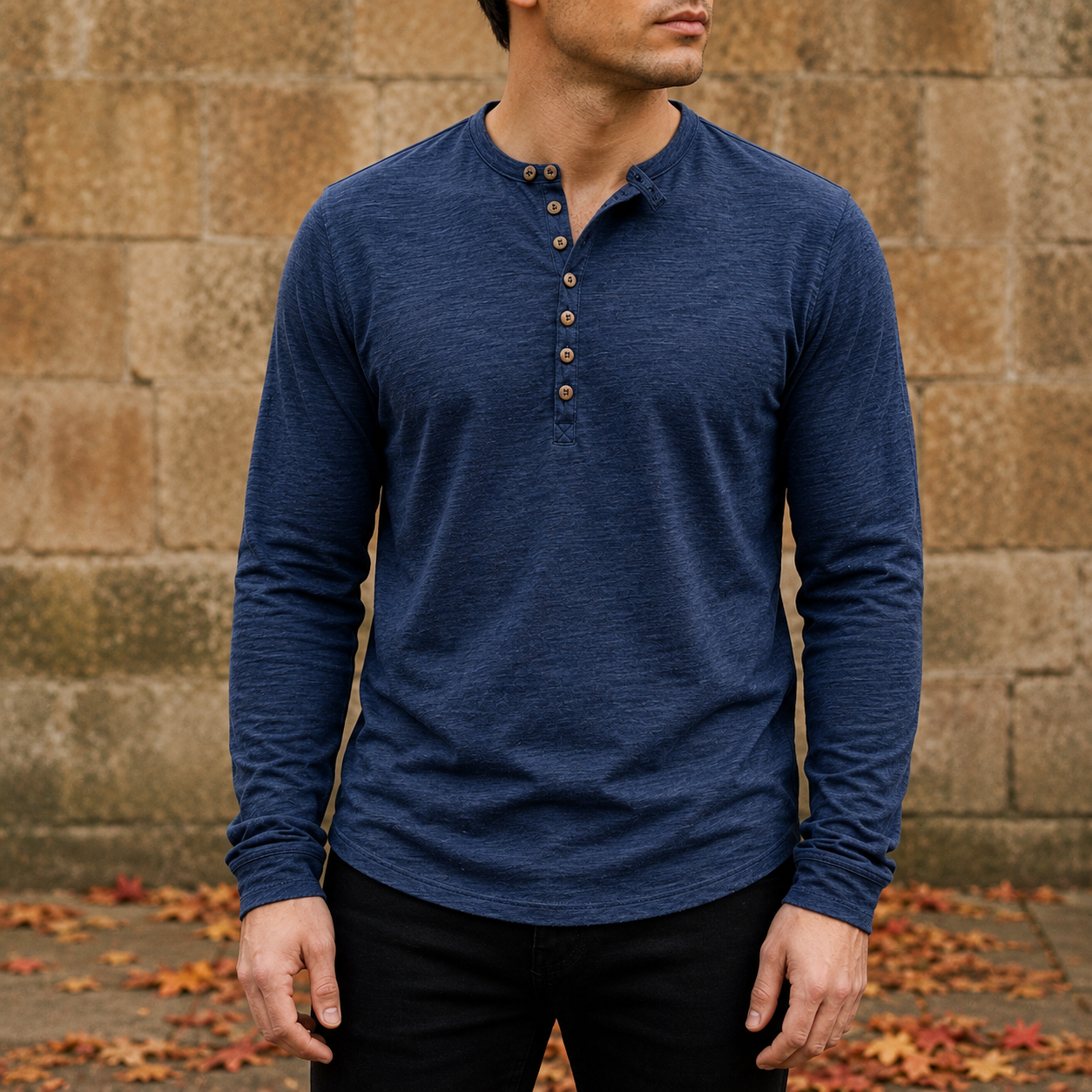 Kefalonia Long Sleeve Henley Shirt