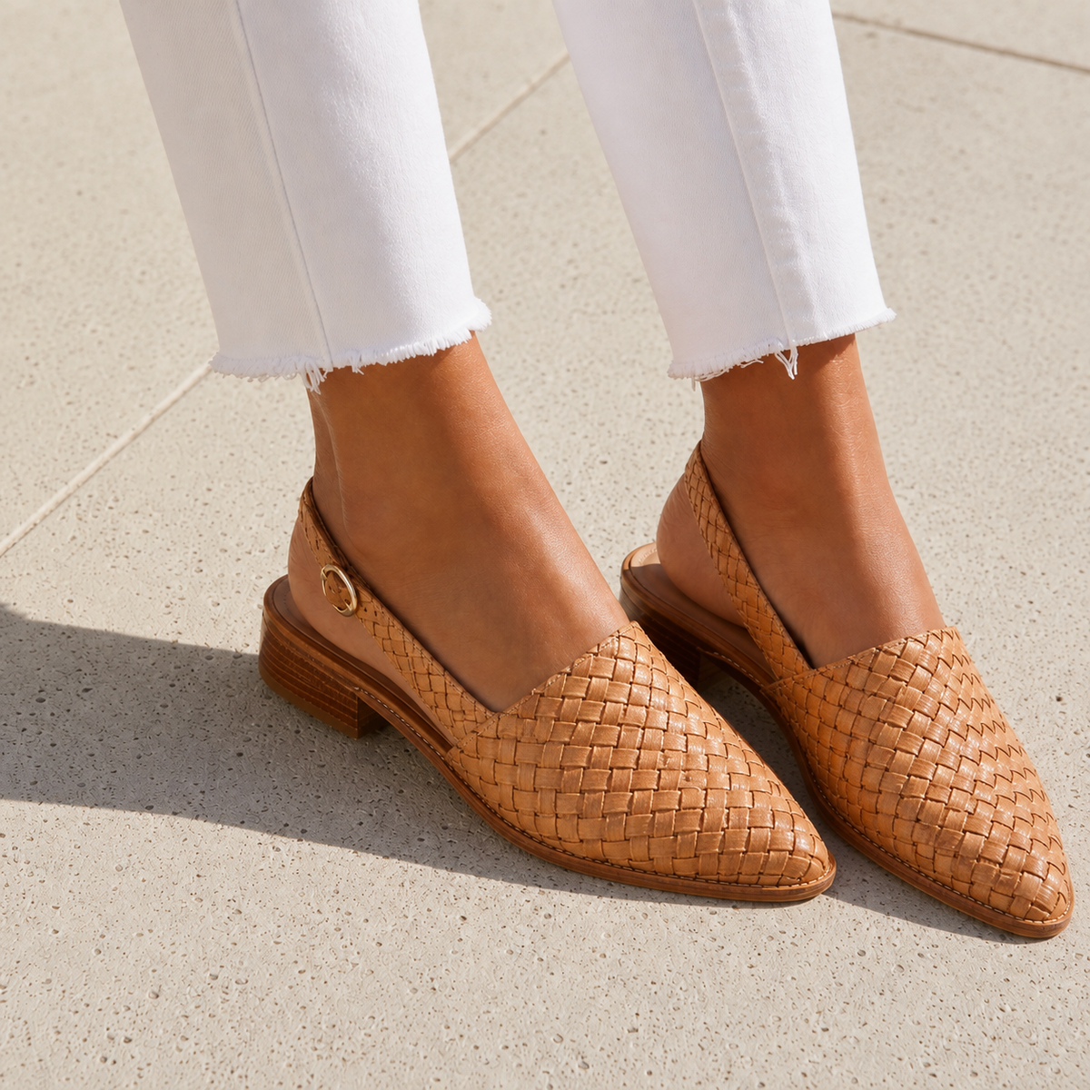 Chianti Woven Slingback Loafers