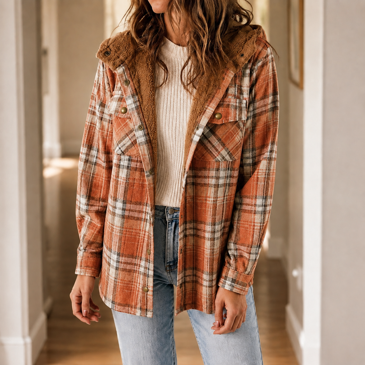Sete Hooded Sherpa Shacket