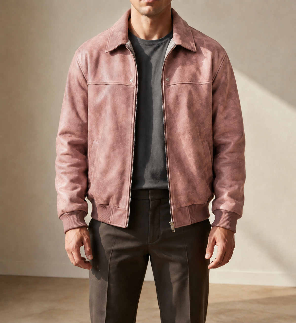 Sesimbra Leather Bomber Jacket