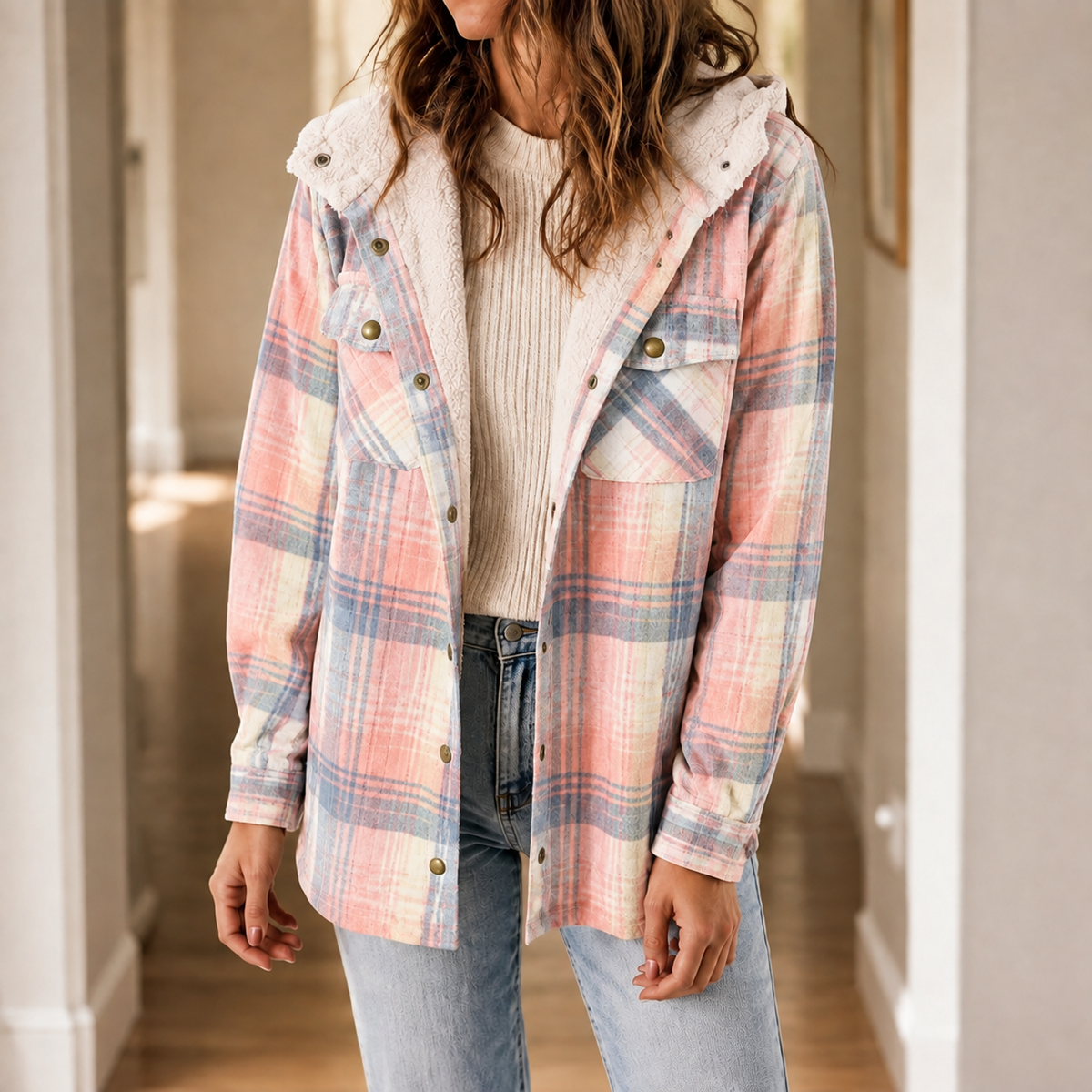 Sete Hooded Sherpa Shacket