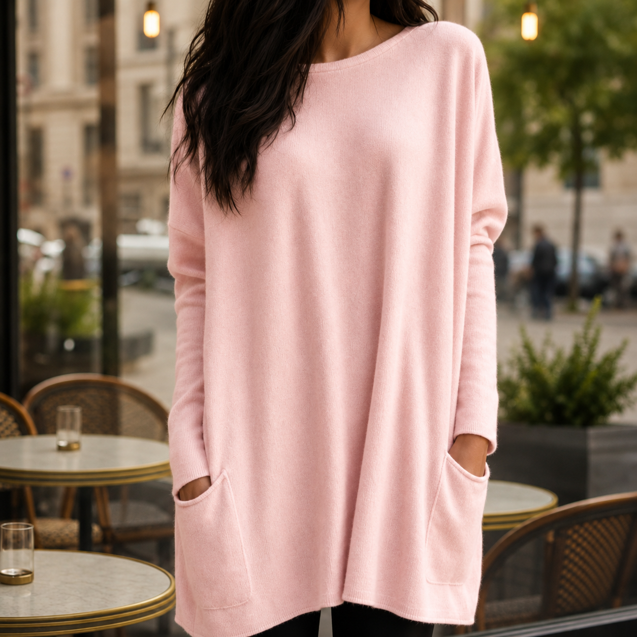 Anzio Relaxed Pocket Tunic Sweater