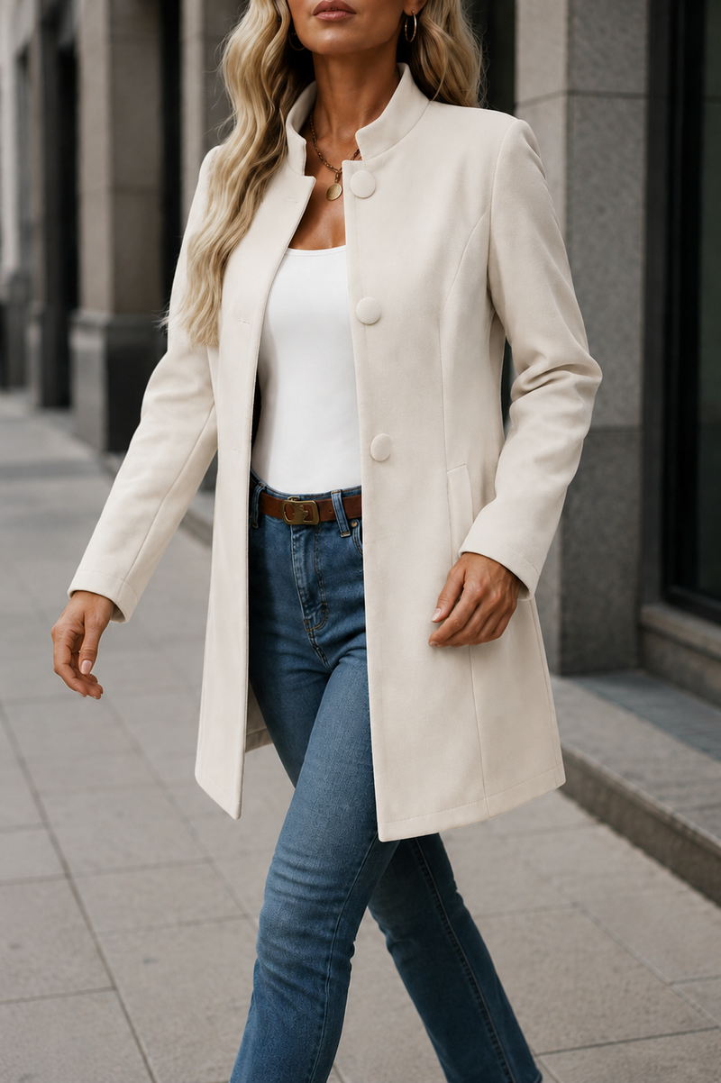 Sitges Button Front A-Line Coat