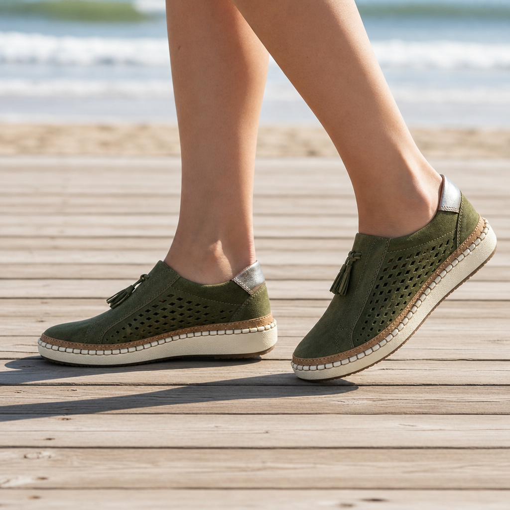 Rab Orthopedic Perforated Slip-Ons in Green