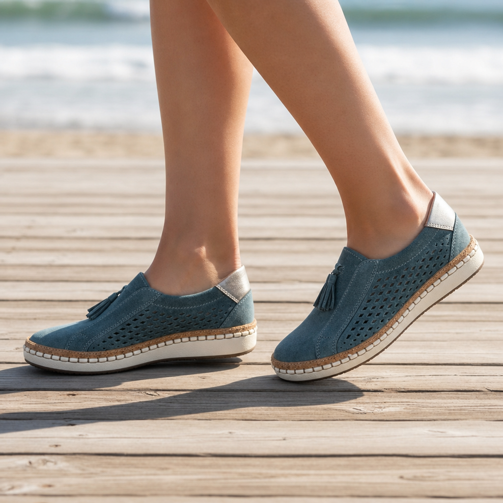 Rab Orthopedic Perforated Slip-Ons in Blue