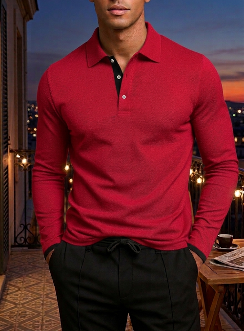 Aegina Long Sleeve Polo Shirt