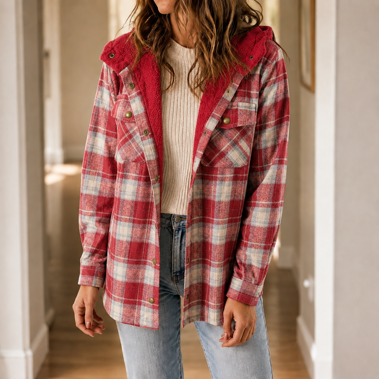 Sete Hooded Sherpa Shacket