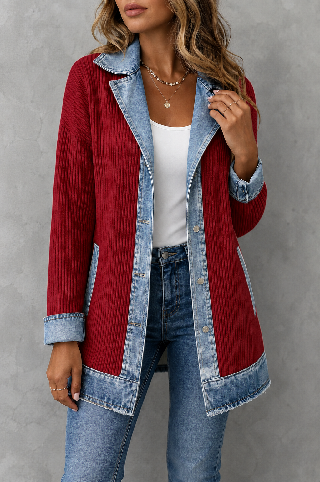Trogir Denim Knit Hybrid Jacket