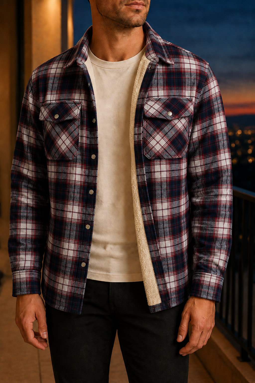 Santander Sherpa Lined Shirt Jacket
