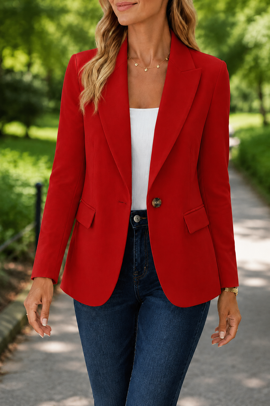 Gythio Single Button Blazer