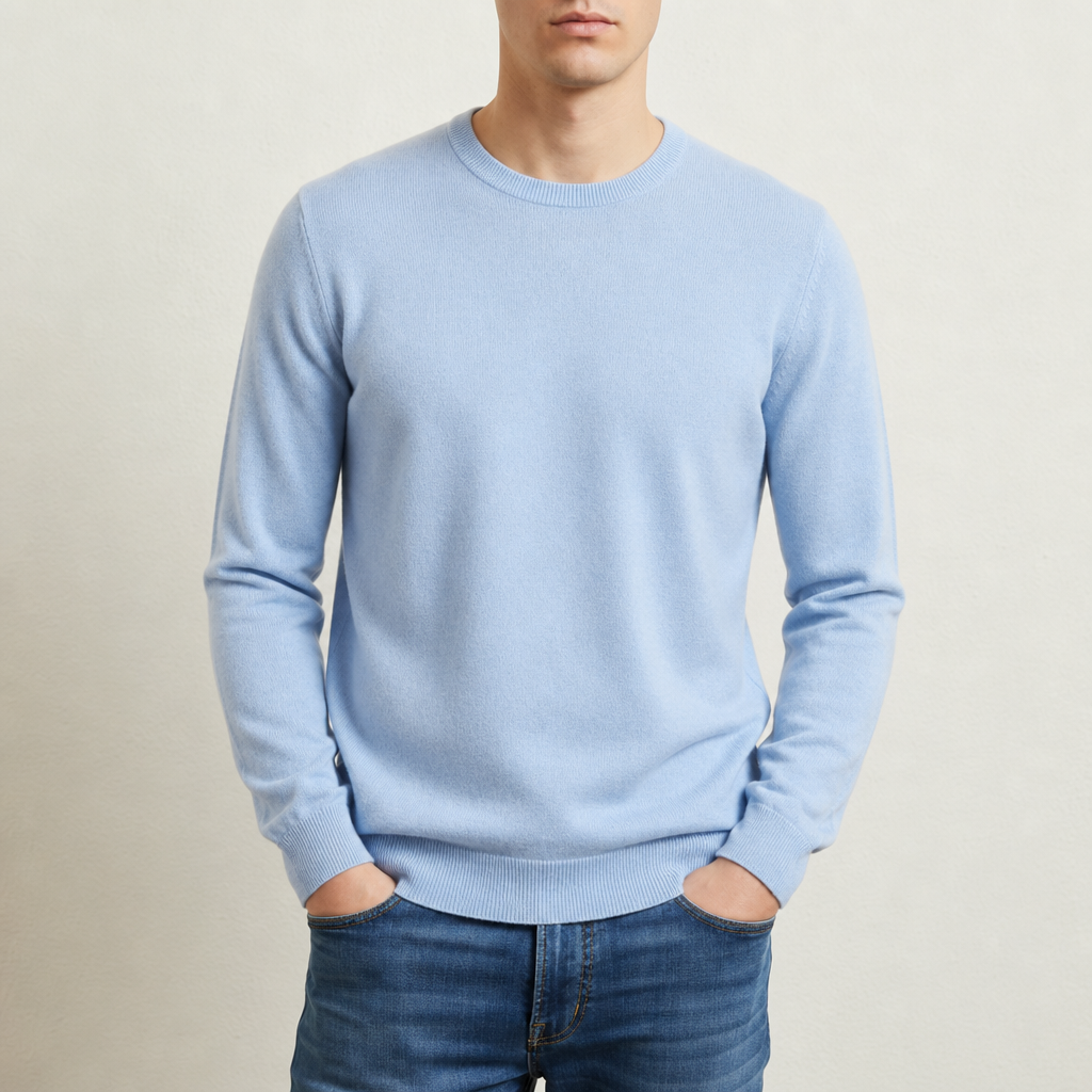 Sibenik Cashmere Blend Sweater in Sky Blue