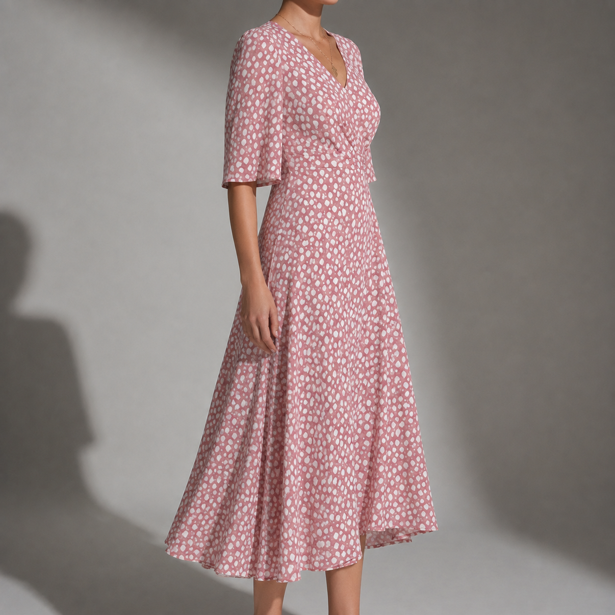Lagos Polka Dot Midi Dress