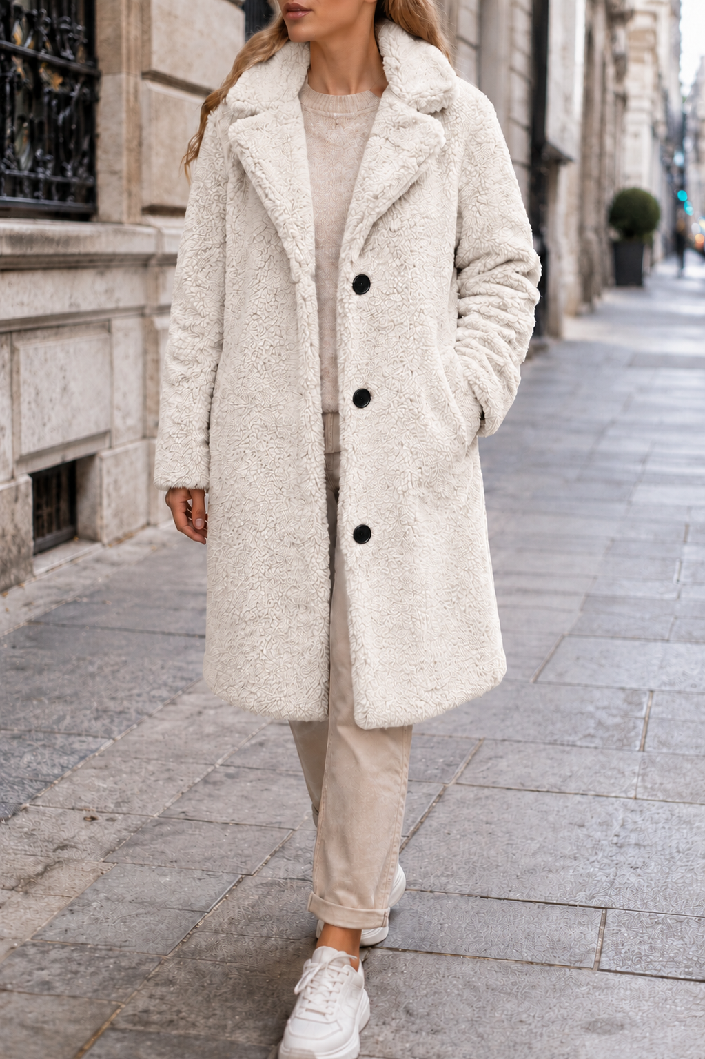Leros Oversized Teddy Long Coat