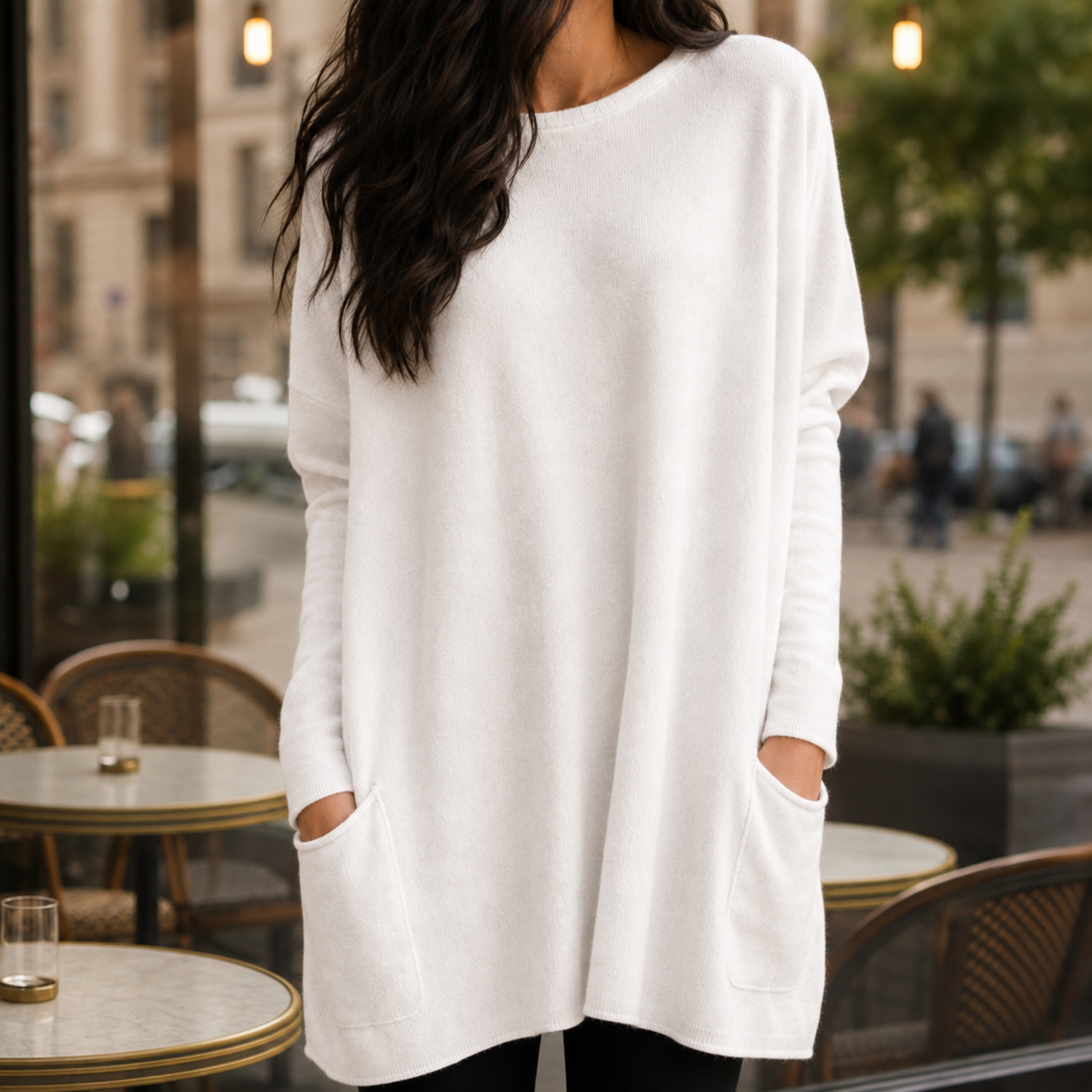 Anzio Relaxed Pocket Tunic Sweater